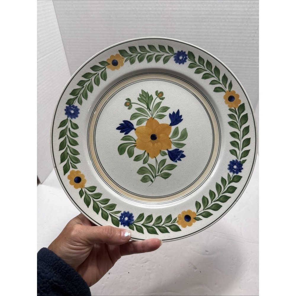 Vintage‎ Hand Painted Orleans Pattern Plate-Adams-England-Discontinued-10"